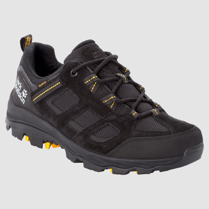 Zapatillas Senderismo Jack Wolfskin Vojo 3 Texapore Low Hombre Negros/Amarillos Mexico-3974256